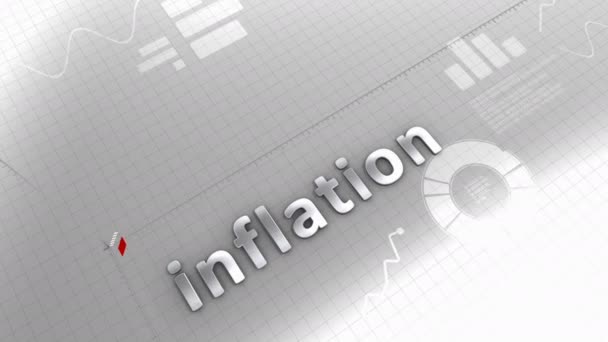 Bilgisayar Üretildi Enflasyon Büyüyen Grafiği — Stok video