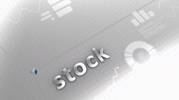 Dator Genererad Stock Växande Diagram — Stockvideo