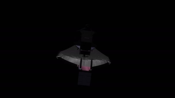 Computador Gerado James Webb Telescópio Espacial Jwst — Vídeo de Stock