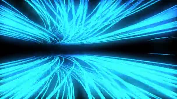 Computer Gegenereerd Neon Licht Tunnel Animatie — Stockvideo
