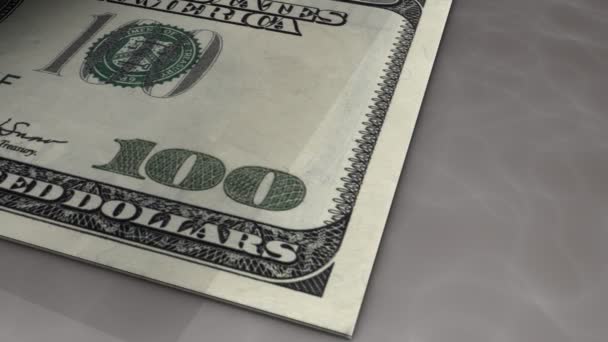 Papierowe Pieniądze Odwraca Animację Dolar — Wideo stockowe