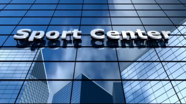 Sport Center Building Blue Sky Time Lapse — Stock Video