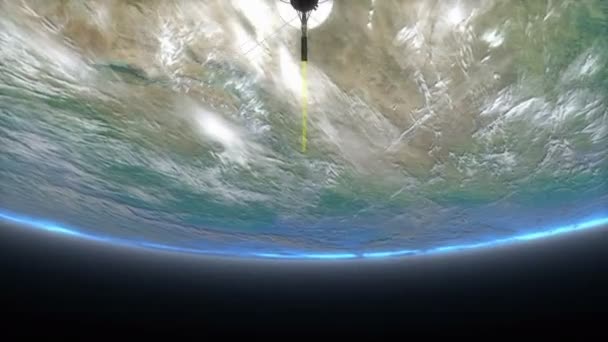 Komputer Generowany Voyager Podróży Kosmicznej Inti Głębokiego Kosmosu — Wideo stockowe