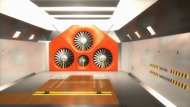 Computadora Generada Aeroacústica Túnel Viento — Vídeos de Stock
