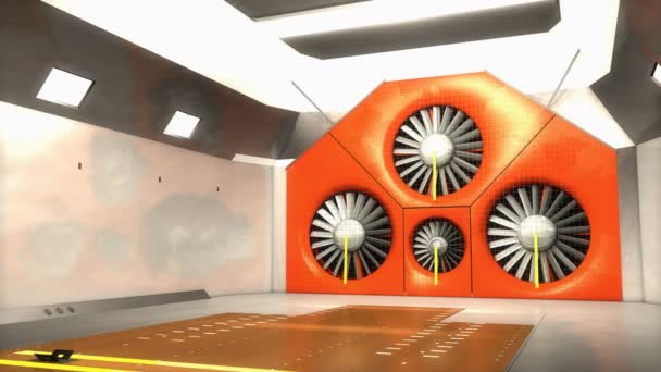 Computadora Generada Aeroacústica Túnel Viento — Vídeo de stock