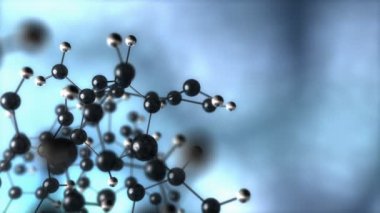 Bilgisayar oluşturuldu, soyut moleküler arkaplan.