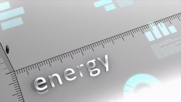 Ordinateur Généré Graphique Diminution Énergie Statistiques Données — Video