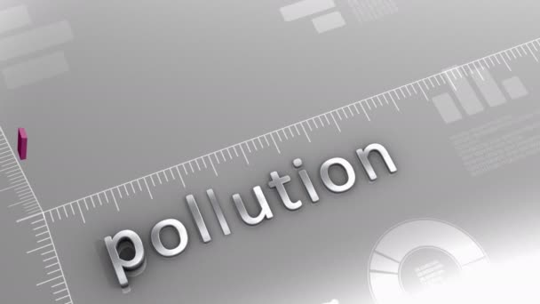 Ordinateur Carte Statistiques Données Sur Diminution Pollution — Video