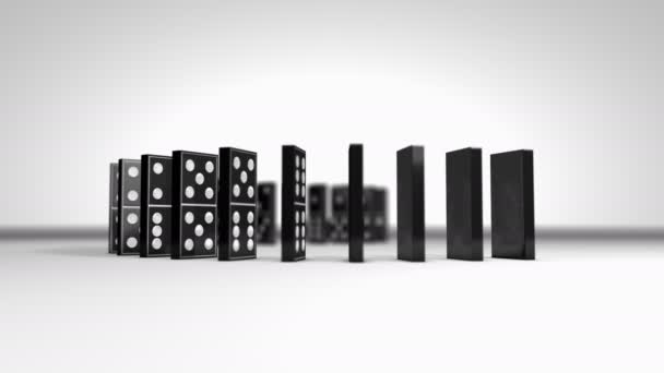 Bilgisayar Üretildi Domino Zinciri Düşüyor — Stok video