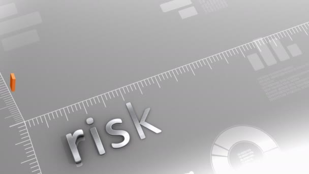 Bilgisayar Oluşturuldu Risk Azaltma Grafiği Istatistik Veri — Stok video