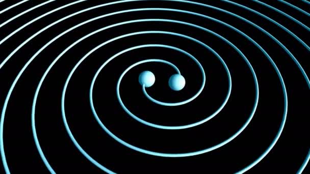 计算机生成的 艺术家可视化的重力波 — 图库视频影像