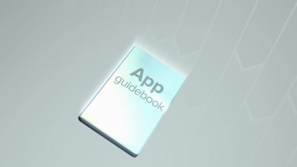 Computador Gerado App Guidebook Zoom Animação — Vídeo de Stock