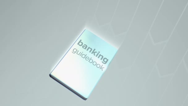Datorgenererad Bankguidebok Zoom Animation — Stockvideo