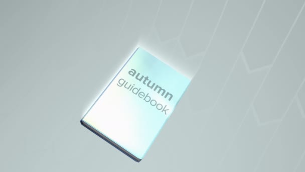 Computer Generated Autumn Guidebook Zoom Animation — ストック動画