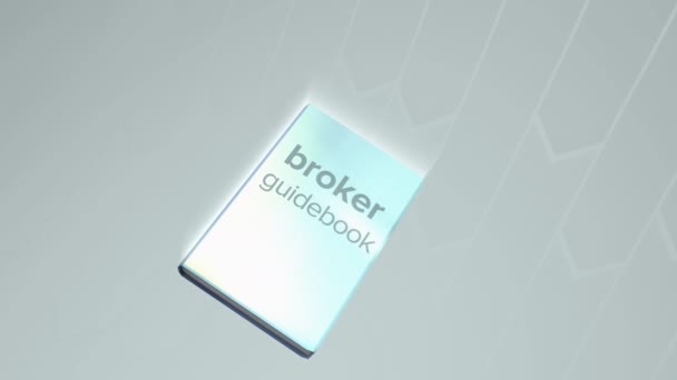 Computer Generated Broker Guidebook Zoom Animation — ストック動画