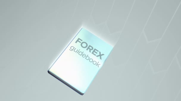 Computer Generated Forex Guidebook Zoom Animation — ストック動画