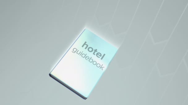 Ordenador Generado Guía Del Hotel Zoom Animación — Vídeo de stock