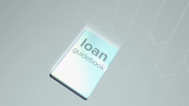 Computer Generated Loan Guidebook Zoom Animation — 图库视频影像