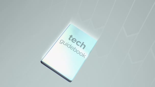 Computador Gerado Tech Guidebook Zoom Animação — Vídeo de Stock