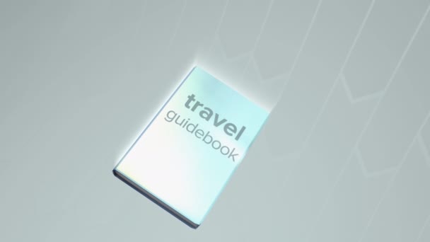Computer Generated Travel Guidebook Zoom Animation — Stock Video