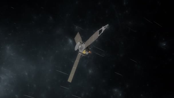 Počítač Generován Mise Jupiter Kosmická Loď Juno — Stock video