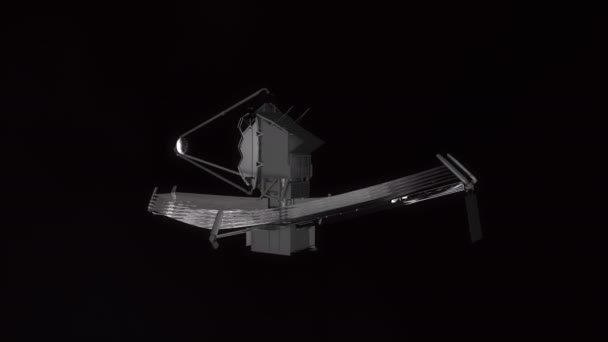 Gegenereerde Computer James Webb Ruimtetelescoop Jwst — Stockvideo
