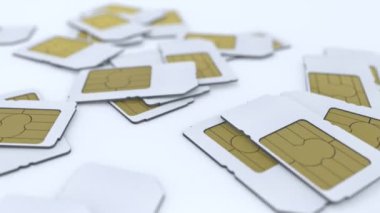 Bilgisayar üretilmiş, mobil telekomünikasyon sim kartı.