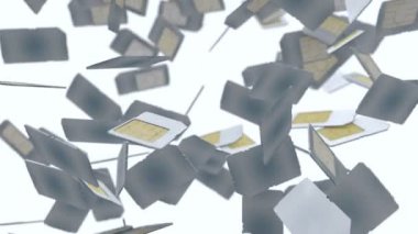 Bilgisayar üretilmiş, mobil telekomünikasyon sim kartı.