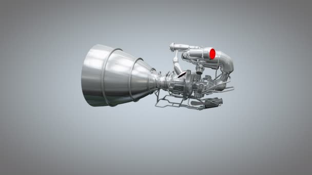计算机生成 Artist概念渲染火箭发动机模型 — 图库视频影像