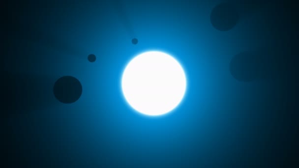Komputer Dihasilkan Artis Konseptual Bintang Bintang Dan Sistem Planet — Stok Video