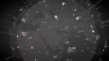 3d Cg, Dijital tasarım dünya haritası, ağ, teknoloji.