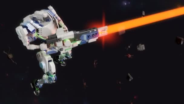 Battle Robot Shooting Laser Gun — 비디오