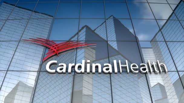 Agosto 2017 Uso Editorial Solamente Animación Cardenal Health Logo Glass — Vídeos de Stock