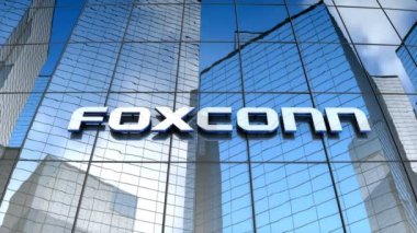 Ağustos 2017, sadece editör kullanımı, Foxconn logosu cam inşaatı üzerine.