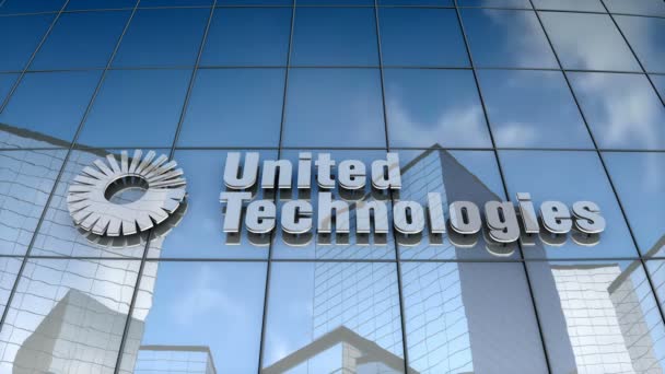 Setembro 2017 Apenas Uso Editorial Animação United Technologies Corporation Logotipo — Vídeo de Stock