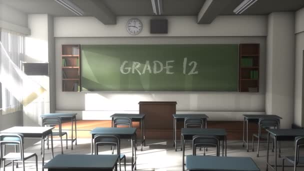 Empty Grade School Classroom — ストック動画