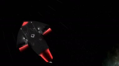 3D CG, Uzaylı bilim kurgu uzay gemisi.