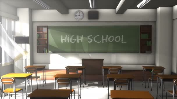 空の高校教室 — ストック動画
