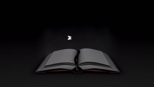 コンピュータ ファンタジー 魔法の本のアニメーション — ストック動画