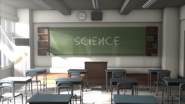Empty Science School Classroom — 图库视频影像