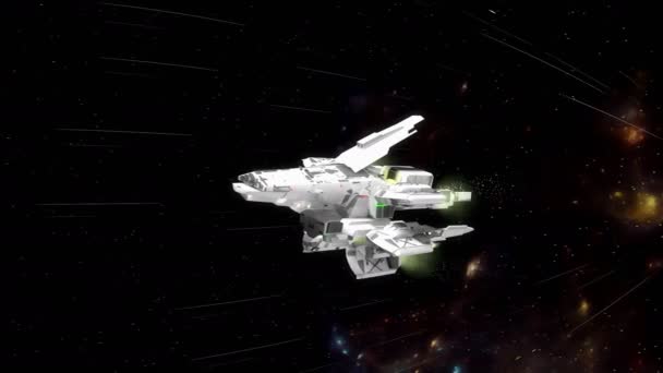 Мбаппе Космический Крейсер Art Concept — стоковое видео