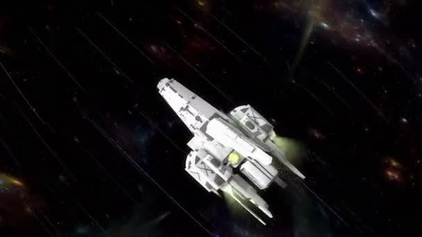 Computergeneriert Art Concept Sci Space Cruiser — Stockvideo