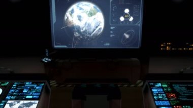 Bilgisayar üretilmiş, Sanatçı yorumlama, Fütürist bilim kurgu komut merkezi V2