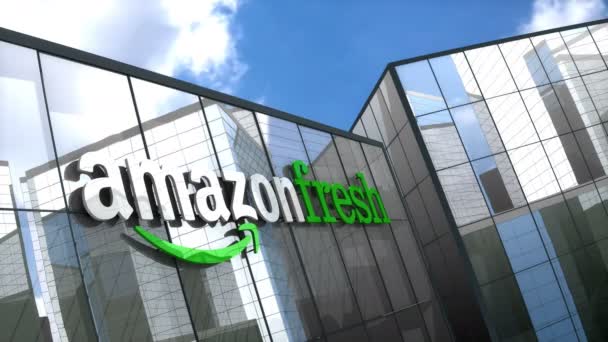 Ιούνιος 2018 Editorial Use Only Amazon Fresh Building — Αρχείο Βίντεο