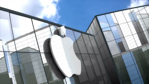 Червень 2018 Використання Тільки Редакції Анімація Apple Inc Логотип Скляній — стокове відео