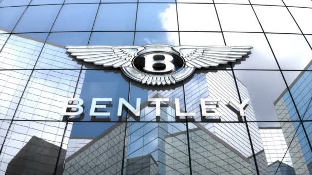 Kwiecień 2018 Tylko Użytku Redakcyjnego Animacja Logo Bentley Motors Limited — Wideo stockowe