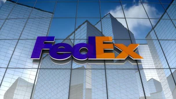 Diciembre 2017 Uso Editorial Solamente Animación Logotipo Fedex Corporation Construcción — Vídeos de Stock