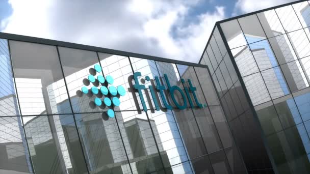 Październik 2018 Tylko Użytku Redakcyjnego Animacja Logo Fitbit Inc — Wideo stockowe