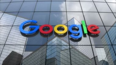 Mart 2018, sadece editoryal kullanım, 3d animasyon, Google cam inşa logosu.