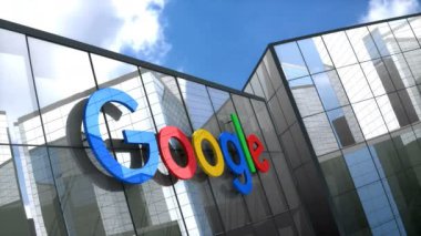 Haziran 2018, sadece editoryal kullanım, 3d animasyon, Google cam inşa logosu.
